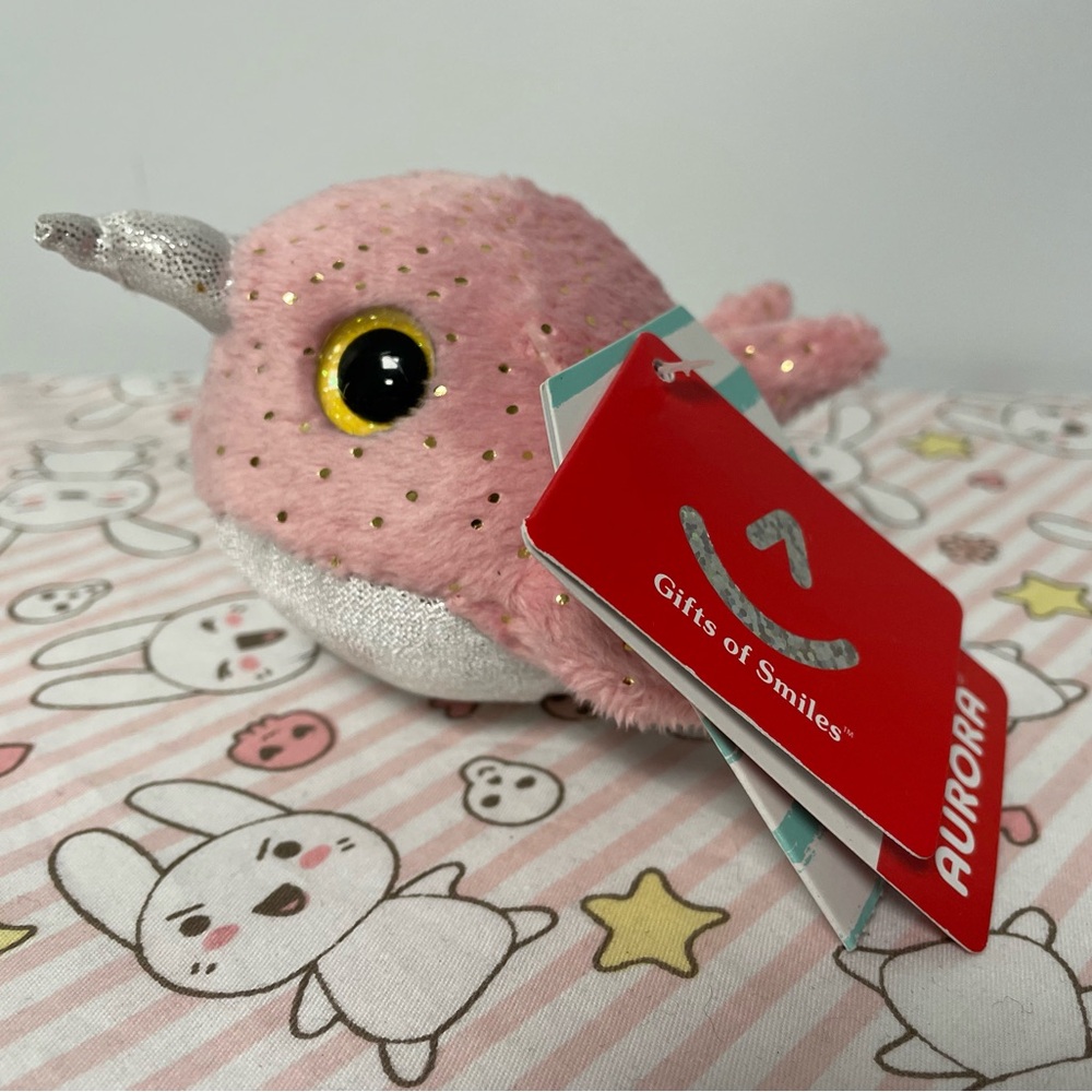 Valentine YooHoo Pink Mini Whale Sparkle Plush Aurora Toy With Tags